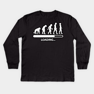 Female Evolution Loading Kids Long Sleeve T-Shirt